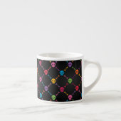 Tasse Expresso Motif multicolore avec des crânes (Droite)