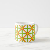 Tasse Expresso Motif orange et jaune inspiré par Retro (Devant droit)