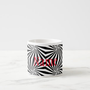 Tasse Expresso Motif rayonnant noir blanc Thunder_Cove