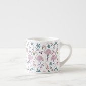 Tasse Expresso Motif rose flamingo sans couture sur arrière - pla (Droite)