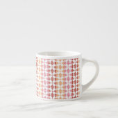 Tasse Expresso Motif rouge géométrique de rayures d'ikat (Droite)