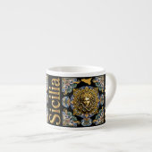 Tasse Expresso Motif sicilien de Sicile (Devant droit)