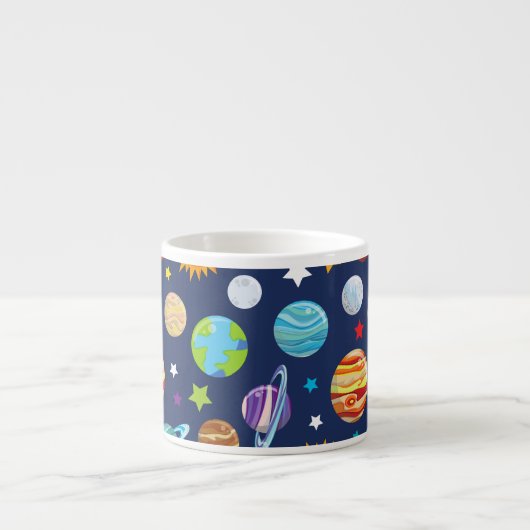 Tasse Expresso Motif spatial, Planètes, Étoiles, Cosmos, Galaxie (Devant)