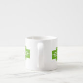 Tasse Expresso Motif Sunburst Art Déco en blanc et Lime Espres (Dos)