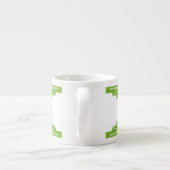 Tasse Expresso Motif Sunburst Art Déco en blanc et Lime Espres (Dos)