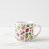 Tasse Expresso motif tiré par la main de fruits (Droite)