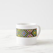 Tasse Expresso Motif traditionnel éthiopien (Devant droit)