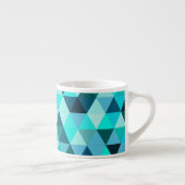 Tasse Expresso Motif Triangles Turquoise moderne (Droite)