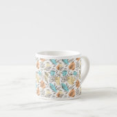 Tasse Expresso Motif tropical d'été dessiné à la main (Devant droit)