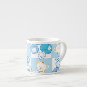 Tasse Expresso Motif vérifié d'ours de nounours