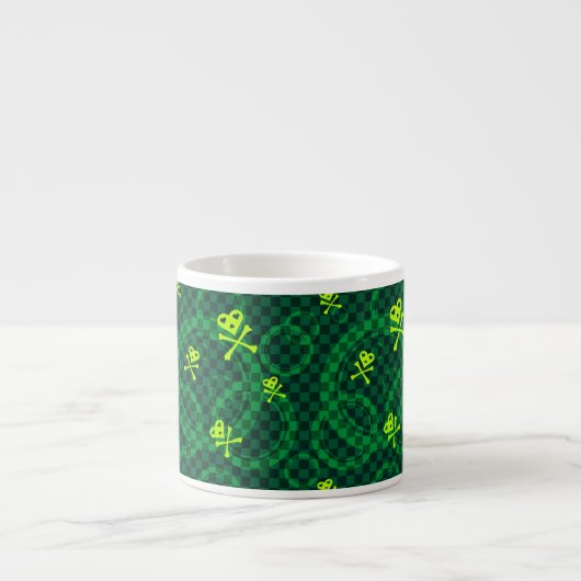 Tasse Expresso Motif vert d'Emo avec des cercles (Devant)