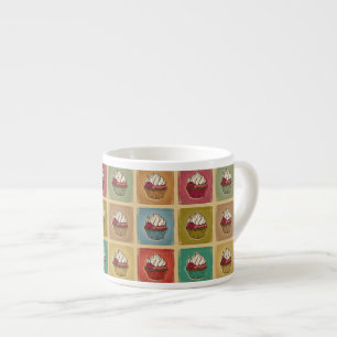 Tasse Expresso Motif vintage fait de petits gâteaux