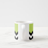 Tasse Expresso Motif Zigzag noir et blanc, Chevron, Vert (Dos)