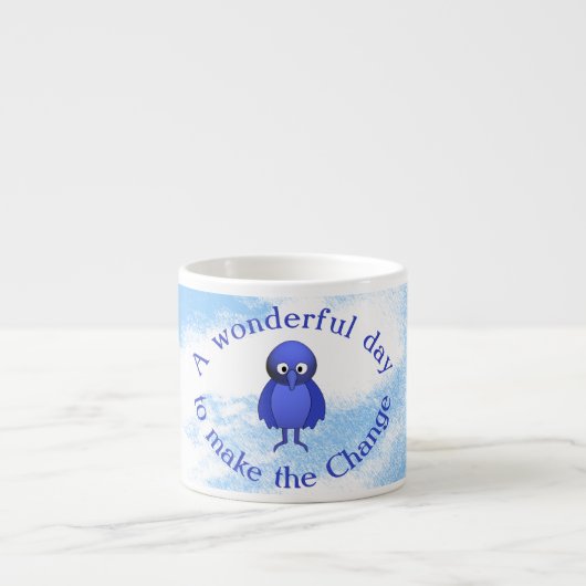 Tasse Expresso Motivation des oiseaux bleus (Devant)