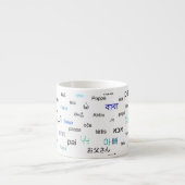 Tasse Expresso Mots pour le papa dans beaucoup de différentes (Devant)