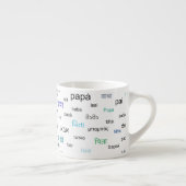 Tasse Expresso Mots pour le papa dans beaucoup de différentes (Droite)