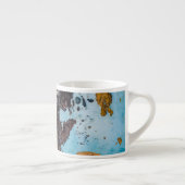 Tasse Expresso Mur bleu et porte (Droite)