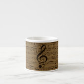 Tasse Expresso Musical Treble Clef Sheet Musique Classique (Devant)