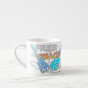Tasse Expresso Musique de la Paix Libre