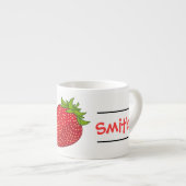 Tasse Expresso Musique de nom de fraise personnalisée (Devant droit)