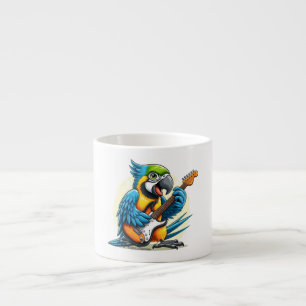 Tasse Expresso Musique du rock perroquet