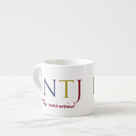 Tasse Expresso Myers-Briggs INTJ - Expresso pour le cerveau (Devant gauche)