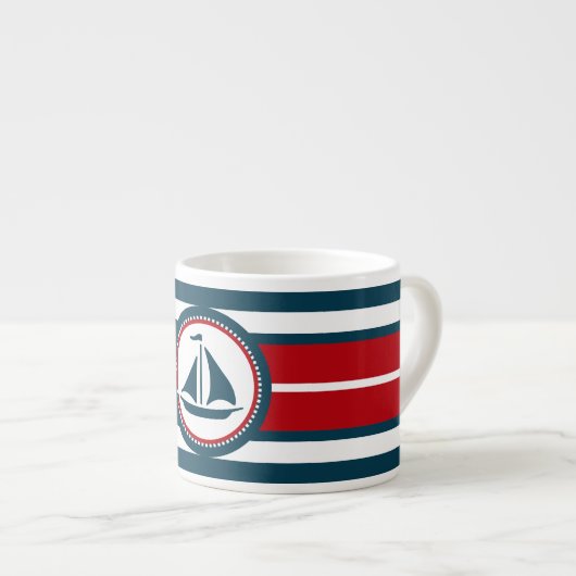 Tasse Expresso Nautical design (Devant droit)