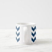 Tasse Expresso Navy Zigzag, Navy Chevron, Motif géométrique (Dos)