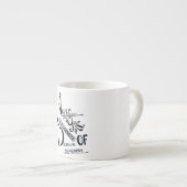 Tasse Expresso Ne jamais baisser vos normes Motivation devis (Devant droit)