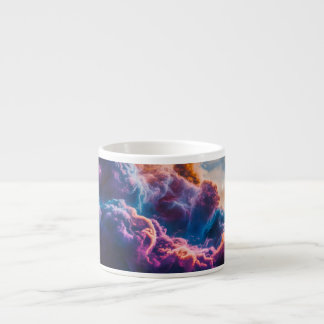 Tasse Expresso Nébuleuse d'espace abstrait - Art cosmique coloré