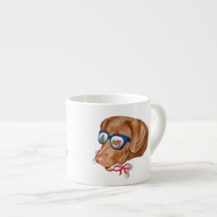 Tasse Expresso Noël, chien de labrador retriever