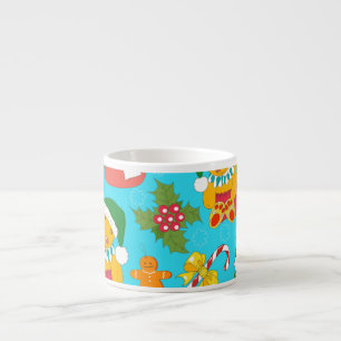 Tasse Expresso Noël de l'ours en peluche : Motif amical pour les