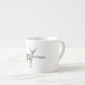 Tasse Expresso Noël Rustic Deer Personnalisé (Devant droit)