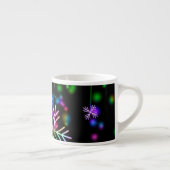Tasse Expresso Noël tomber diverses couleurs néon flacons de neig (Droite)
