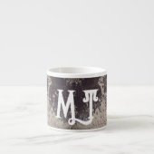 Tasse Expresso noir et blanc Abstrait (paroi fissurée) (Devant)