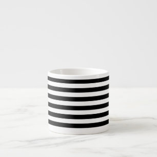 Tasse Expresso noir et blanc rayé