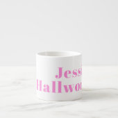 Tasse Expresso Nom commercial modifiable moderne ou prénom et pré (Devant)