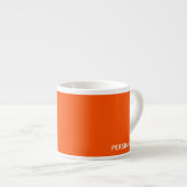 Tasse Expresso Nom de couleur rouge persimon (Devant droit)