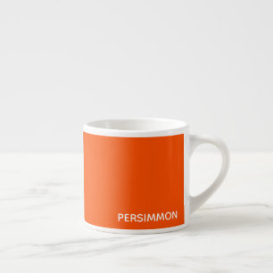Tasse Expresso Nom de couleur rouge persimon