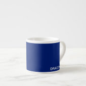 Tasse Expresso Nom de la couleur bleue de la libellule (Devant droit)