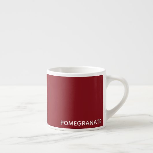 Tasse Expresso Nom de la couleur rouge de la grenade (Droite)