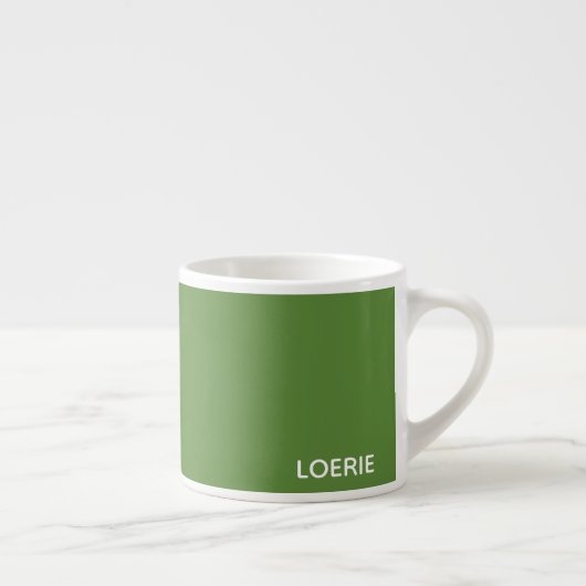 Tasse Expresso Nom de la couleur verte Loerie (Droite)