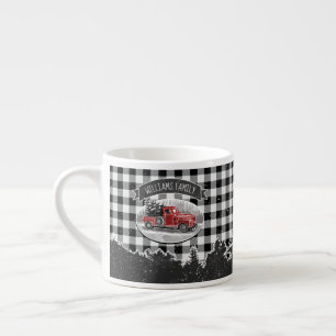 Tasse Expresso Nom de la plaie de Black Buffalo Vintage de Noël