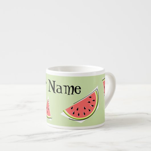 Tasse Expresso Nom des pièces de pastèque (Devant droit)