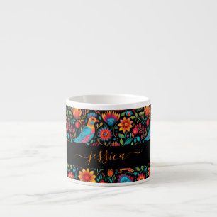 Tasse Expresso Nom du script motif mexicain moderne