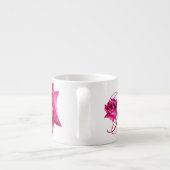 Tasse Expresso Nom Margaret personnalisable chaud rose rose flora (Dos)
