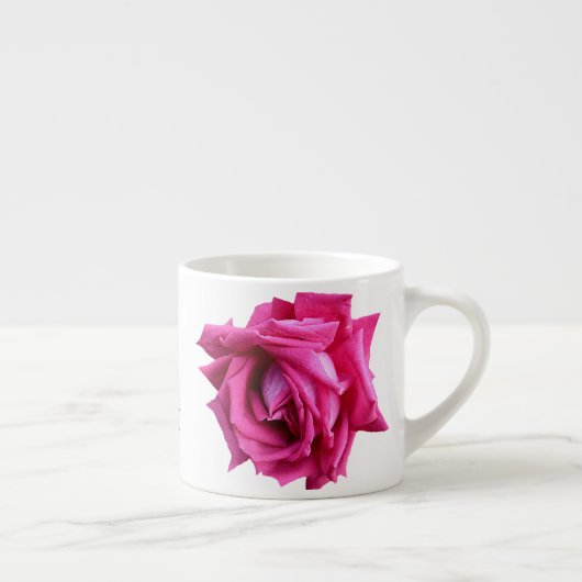 Tasse Expresso Nom Margaret personnalisable chaud rose rose flora (Droite)