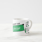 Tasse Expresso Nom monogramme refroidissement relaxer être heureu (Devant droit)
