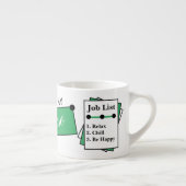 Tasse Expresso Nom monogramme refroidissement relaxer être heureu (Droite)