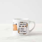 Tasse Expresso Nom monogramme refroidissement relaxer être heureu (Droite)